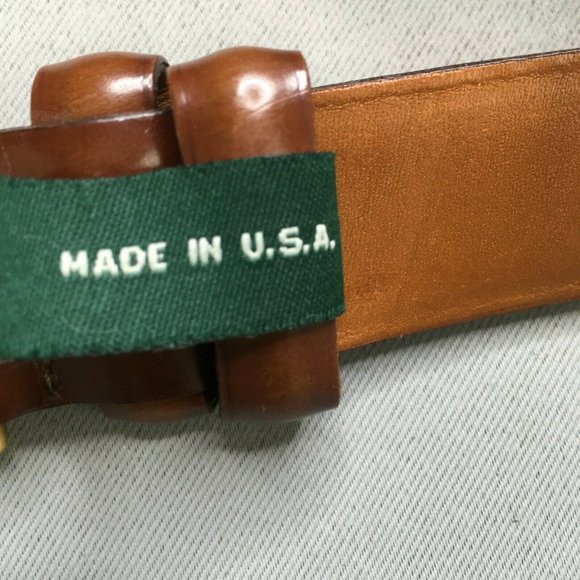 Cole Haan Belt Mens 40/100 Leather Hand Antiqued Brush Off # - Picture 8 of 9